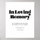  retro script in het liefdevolle geheugen poster (Voorkant)