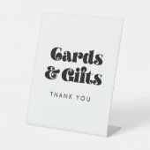  Retro Script Kaarten & Geschenken Reclamebord Met Voetstuk (Voorkant)