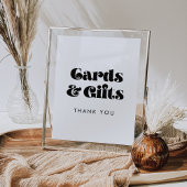 Retro Script Kaarten & Gifts Sign Poster