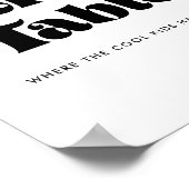 Retro Script Kinder tabelteken Poster (Hoek)