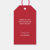 Retro Script Kleurrijk Checkerboard Vrolijk Kerstf Cadeaulabel (Achterkant)