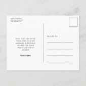 retro script Kleurrijk Happy Birthday Briefkaart (Achterkant)