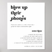 Retro Script Laat Hun Telefoons Exploderen Huwelij Poster (Voorkant)