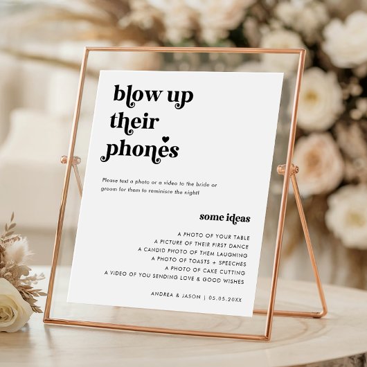 Retro Script Laat Hun Telefoons Exploderen Huwelij Poster