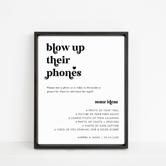 Retro Script Laat Hun Telefoons Exploderen Huwelij Poster