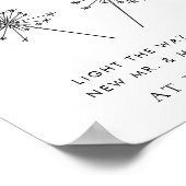 Retro Script Laat liefde sprankelen bruiloft verst Poster (Hoek)