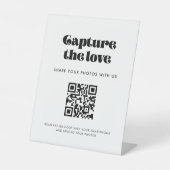 Retro Script Leg de liefde vast Reclamebord Met Voetstuk (Voorkant)