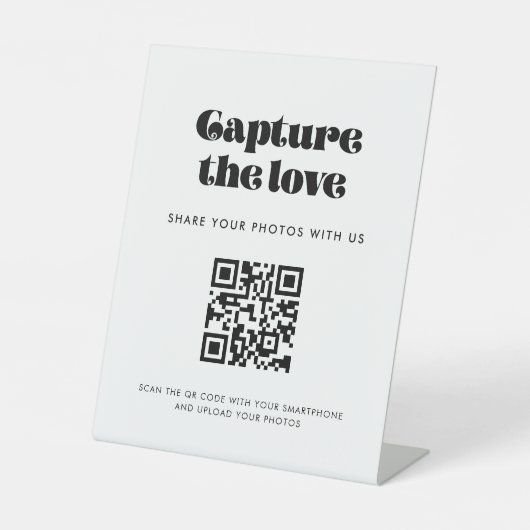 Retro Script Leg de liefde vast Reclamebord Met Voetstuk (Voorkant)