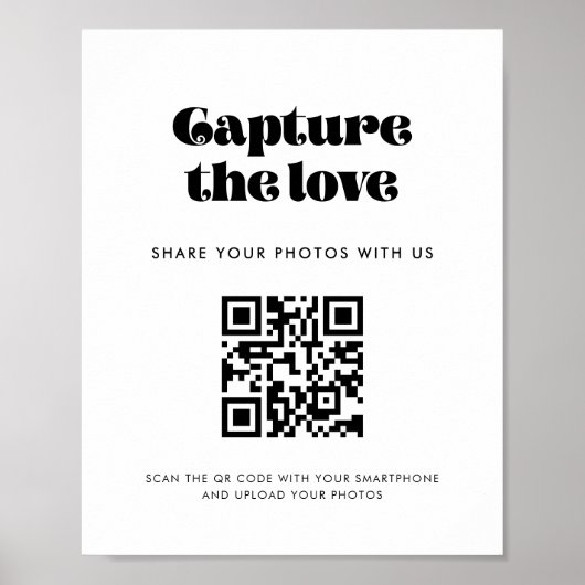 Retro Script Leg het liefdesteken vast Poster (Voorkant)