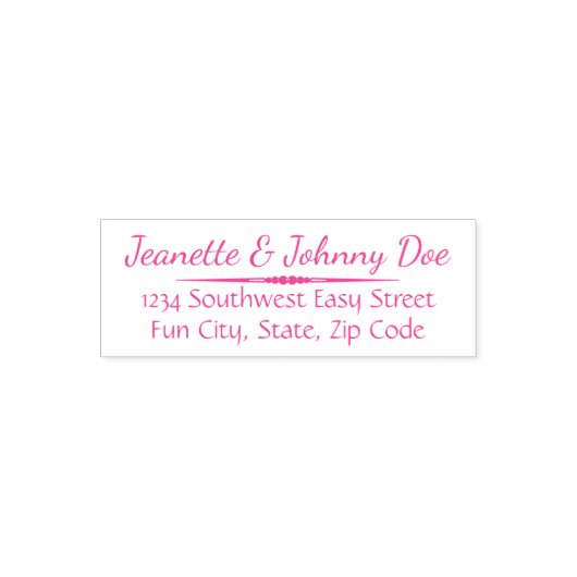 Retro Script Leuke Aangepaste of Adresstempel Zelfinktende Stempel (Design)