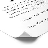 Retro Script Mijn Water Broke Baby shower Game Sig Poster (Hoek)
