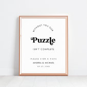 Retro Script Minimalistisch Gastenboek Trouwbord Poster