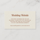 retro-script | Neutrale Huwelijkswebsite QR Code Informatiekaartje (Voorkant)