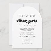 retro script nog lang en gelukkig na de feestboog kaart (Voorkant)