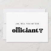 Retro Script Officiant Proposal Kaart (Voorkant)
