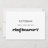 Retro Script Ring Drager Voorstel Kaart (Voorkant)