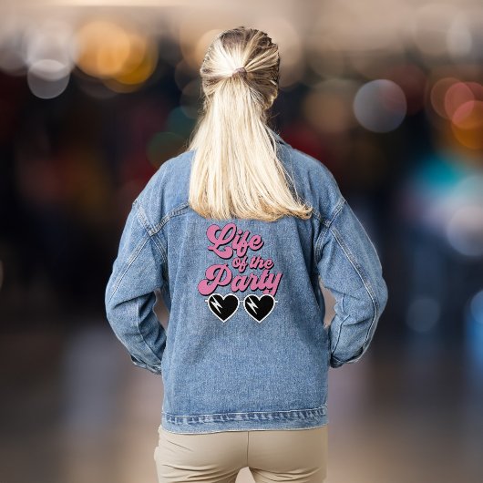 Retro Script Schattige Bachelorette Party Denim Jacket