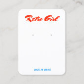 Retro Script Signature Earning Display Visitekaartje (Voorkant)