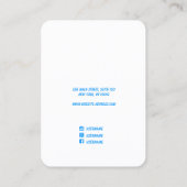 Retro Script Signature Earning Display Visitekaartje (Achterkant)