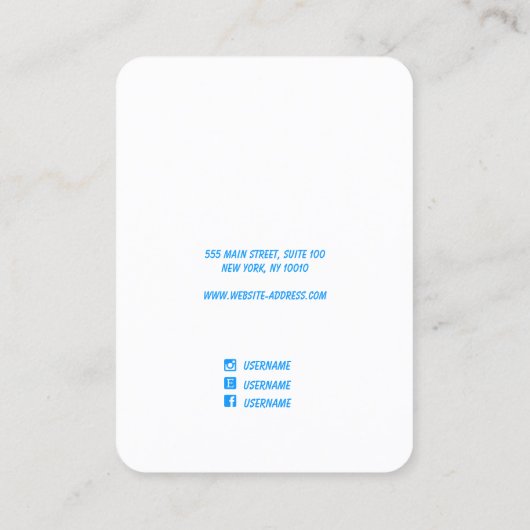 Retro Script Signature Earning Display Visitekaartje (Achterkant)