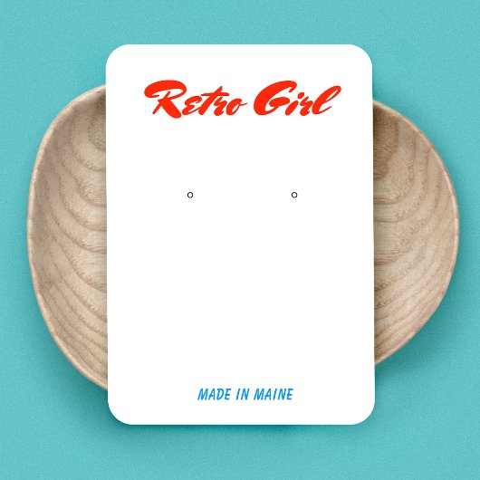 Retro Script Signature Earning Display Visitekaartje