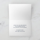 Retro Script Stille Nacht Kerstmis Feestdagen Kaart (Binnen)
