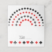 Retro Script Table Las Vegas Gambling Kaart Suits Plaatskaartje (Buitenkant ongevouwen)