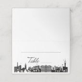 Retro Script Table Las Vegas Skyline Plaatskaartje (Buitenkant ongevouwen)