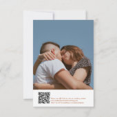Retro Script Trouw QR Code  Save The Date (Achterkant)