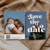 Retro Script Trouw QR Code Save The Date