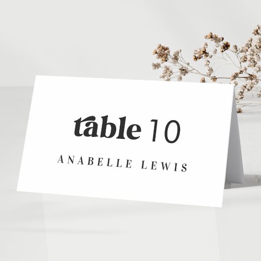 Retro Script Trouwkaart met gastnaam Kaart