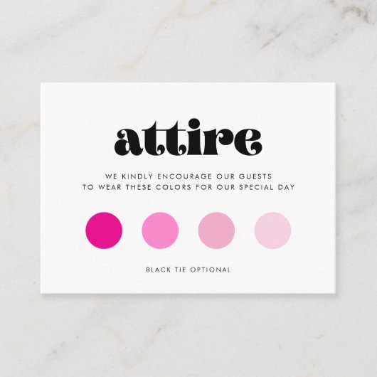 Retro Script Trouwkleding Informatiekaartje (Voorkant)