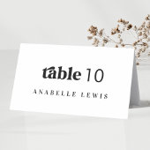 Retro Script Trouwplaatskaart met gastnaam Kaart