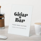 Retro Script Trouwsigarenbar Reclamebord Met Voetstuk (Insitu)