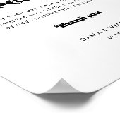 retro script Unplugged bruiloft ceremonie Poster (Hoek)