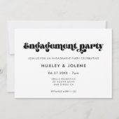 retro script verlovingsfeest kaart (Voorkant)