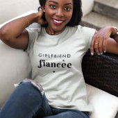 Retro Script Vriendin Fancee Engagement Party T-shirt