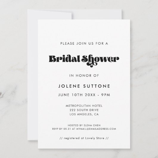 retro script Vrijgezellenfeest Kaart (Voorkant)