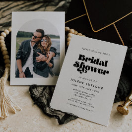 Retro Script-Vrijgezellenfeest Kaart