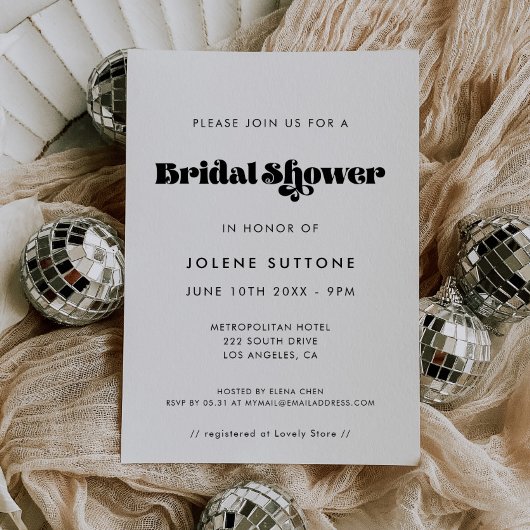 retro script Vrijgezellenfeest Kaart