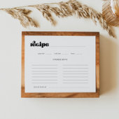 Retro Script Vrijgezellenfeest Recept Kaart