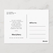  retro script We hielden foto Briefkaart (Achterkant)