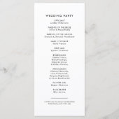 Retro Script Wedding Programmakaart (Achterkant)