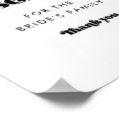 Retro Script Wedding Reserved Sign Poster (Hoek)