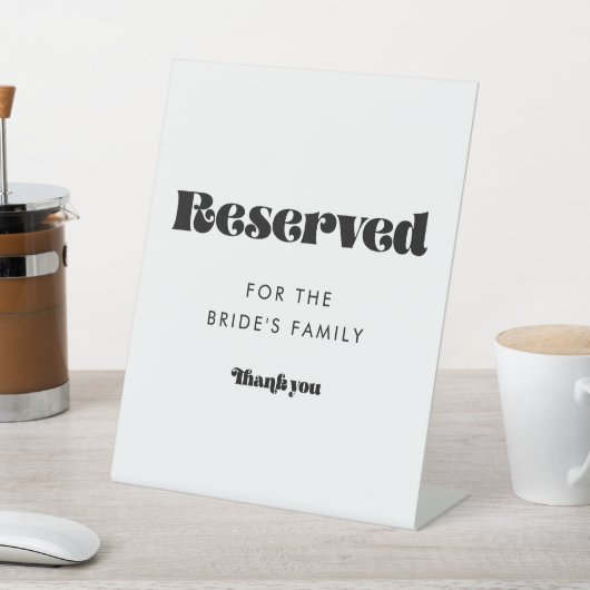  Retro Script Wedding Reserveren Reclamebord Met Voetstuk (Insitu)