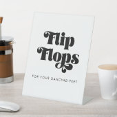  Retro Script Wedding Teenslippers Reclamebord Met Voetstuk (Insitu)
