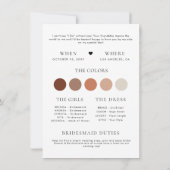 Retro Script Wil Je Mijn Bruidsmeisje Zijn Voorste Kaart (Achterkant)