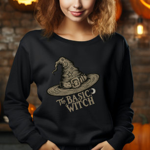 Retro Script Witchy Pet Halloween Vrouwen Kostuum Trui