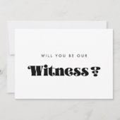 Retro Script Witness Proposal Kaart (Voorkant)
