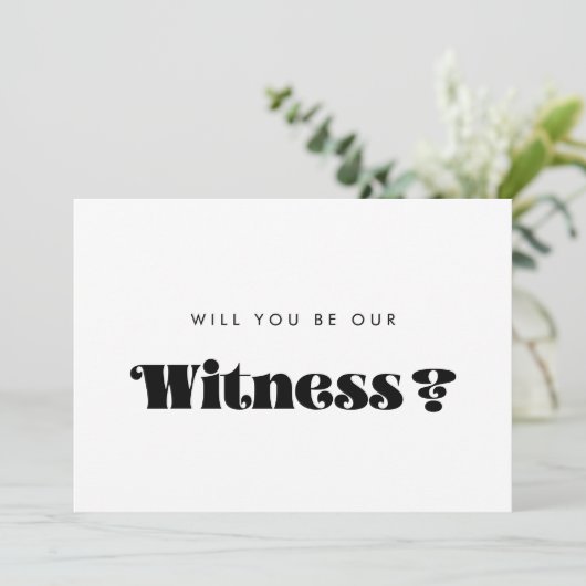 Retro Script Witness Proposal Kaart (Staand voorkant)